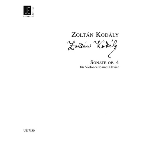 Sonata Op 4 Vc Piano 