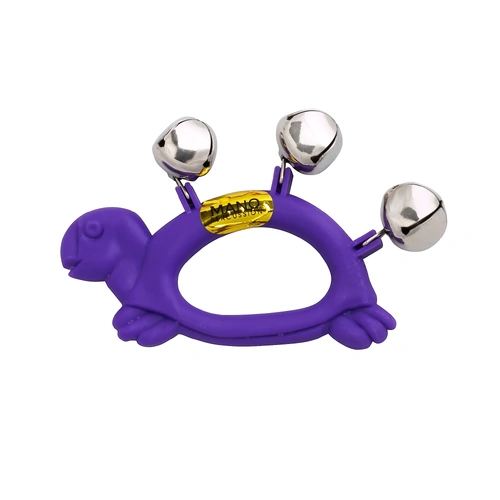 Mano Percussion Turtle Hand Bell with Purple Handle