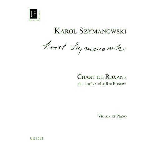 Chant De Roxane From King Roger Violin Piano (Softcover Book)