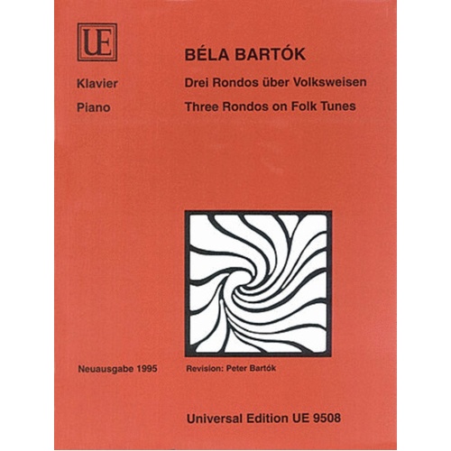 Bartok - 3 Rondos On Folk Tunes (Softcover Book)