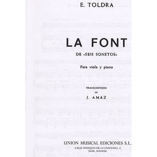 Toldra La Font Viola/Piano 
