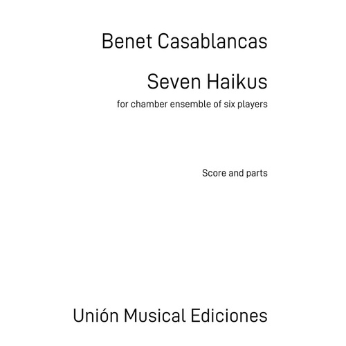 Casablancas - Seven Haikus Chamber Ensemble Score/Parts