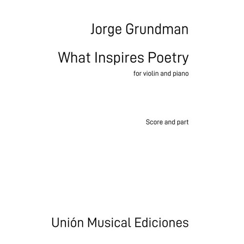 Grundman - What Inspires Poetry For Violin/Piano Softcover Book (Violin)