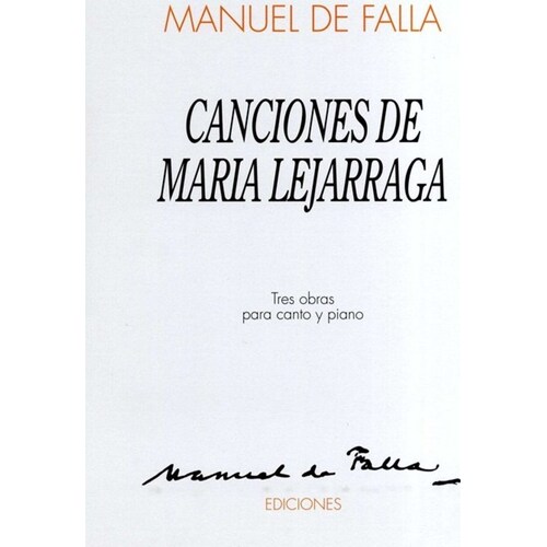 Falla Canciones De Maria Lejarraga Vo/Pn