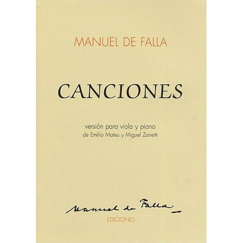Falla Canciones Viola and Piano 