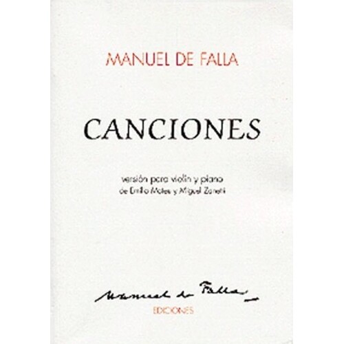 Falla Canciones Violin and Piano 