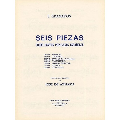 Granados Ecos De La Parranda Guitar Solo 