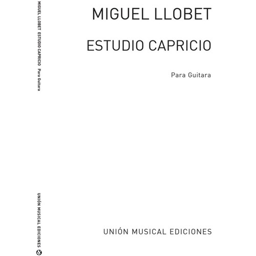 Llobet Estudio Capricho Re Major Guitar(Arc 