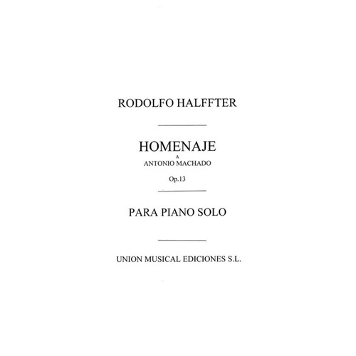 Halffter Homenaje A Machado Op.13 Piano 