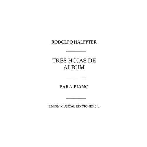 Halffter Tres Hojas De Album Op.22 Piano 