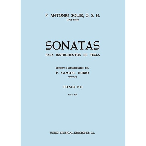 Soler Sonatas Vol 7 Piano 
