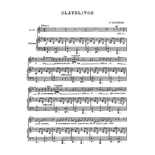 Valverde Clavelitos Voice and Piano(Arc) 