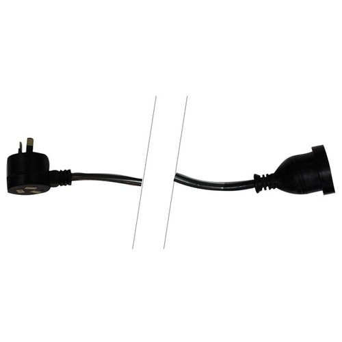 UXL AUDIO 2mtr Ac240 Power Extension Cable-black