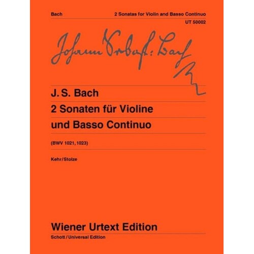 Bach - 2 Sonatas G Bwv 1021 and E Min Bwv 1023 Violin/Piano (Softcover Book)