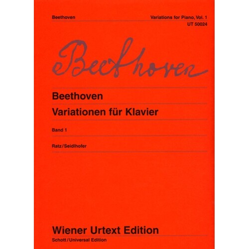 Beethoven - Variations For Piano Vol 1 (Softcover Book)