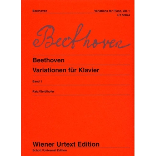 Beethoven - Variations for Piano Vol 1, Edited by Erwin Ratz, Fingering by Bruno Seidlhofer, Wiener Urtext Edition