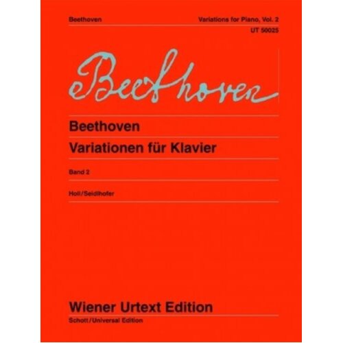 Beethoven - Variations For Piano Vol 2 (Softcover Book)
