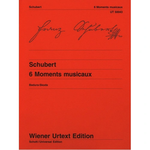 Schubert Moments Musical Op. 94 Piano Urtext Edition 28 Pages