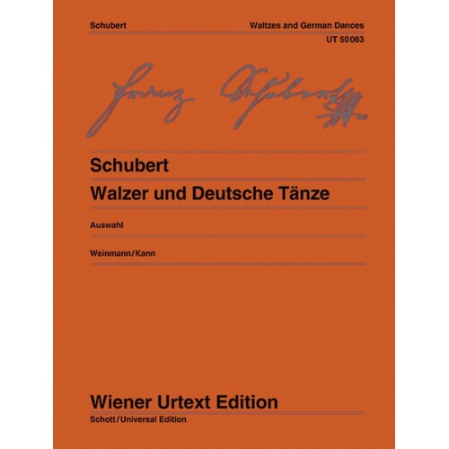 Schubert - Waltzes And German Dances (Softcover Book)