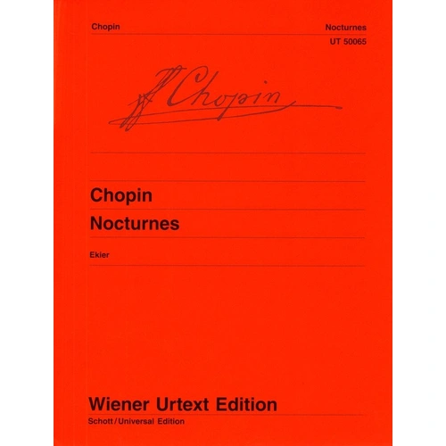 Chopin Nocturnes Ed Ekier Urtext for Piano, 160 Pages