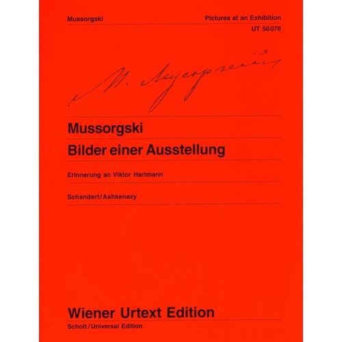 Mussorgsky - Pictures at an Exhibition for Piano, Arranged by Vladimir Ashkenazy, Wiener Urtext Edition, 62 Pages