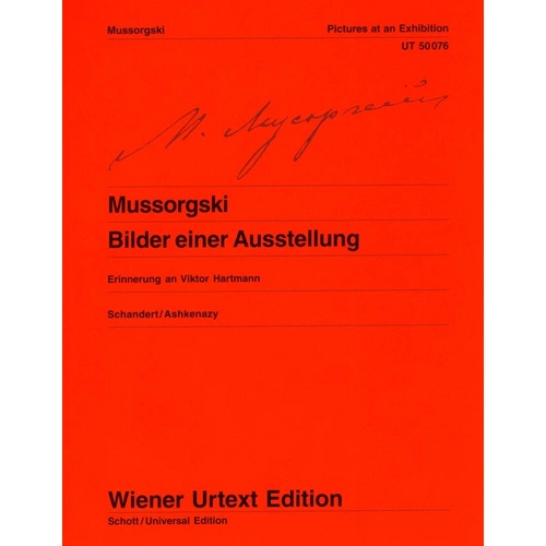 Mussorgsky - Pictures at an Exhibition, Piano Edition by Vladimir Ashkenazy, Wiener Urtext, 62 Pages