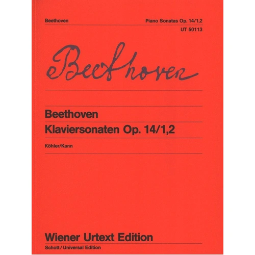 Beethoven Sonata E Major Op. 14 No. 1 and G Major No. 2 Urtext Edition for Piano