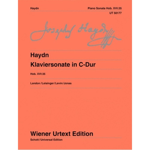 Haydn - Piano Sonata in C Major Hob. XVI:35 by Wiener Urtext Edition
