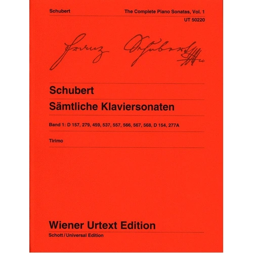 Franz Schubert - Sonatas Vol. 1 Piano Urtext Edition, 268 Pages, Arranged by Martino Tirimo