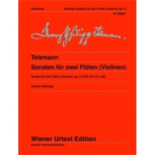 Sonatas 6 Op 2 2Flutes Or 2 Violins Urtext 