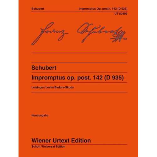 Schubert - Impromptus Op Posth 142 D 935 Urtext (Softcover Book)