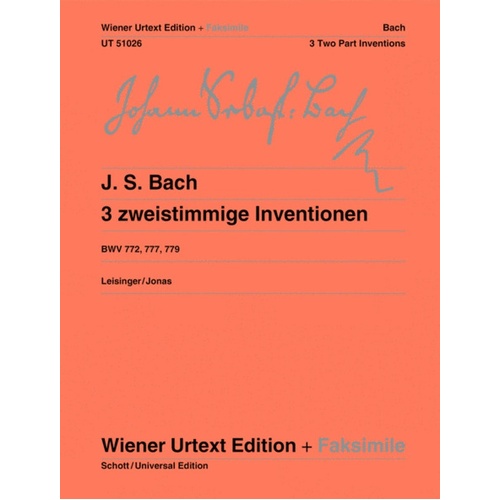 Bach - 3 Two Part Inventions Bwv 772 Bwv 777 Bwv 779