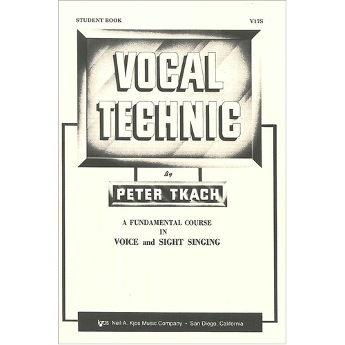 Vocal Technic Student Book by Neil A. Kjos Music Company, 32 Pages, Choral