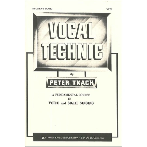 Vocal Technic Student Book by Neil A. Kjos Music Company, 32 Pages, Choral