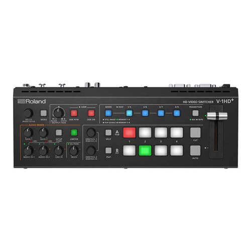 ROLAND V-1HD+ HD Video Switcher - 4 HDMI Inputs, 1080p Output, Multi-Format, Compact Design, Perfect for Live Streaming & Events