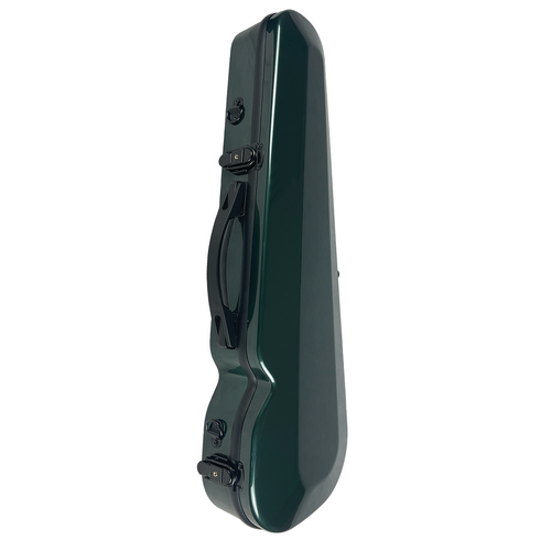 VIVO Jade Green Shaped Case for 1/2 Violin / 12" Viola with Backpack Straps and Hygrometer