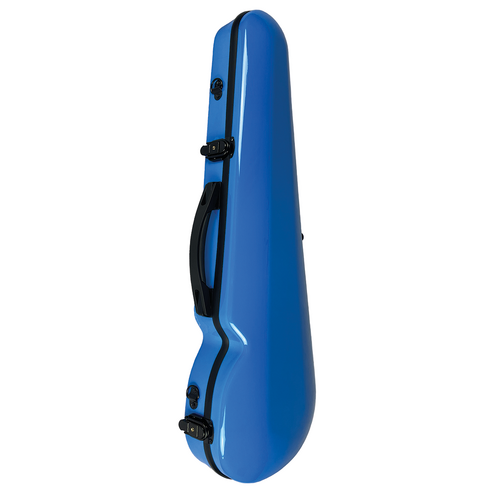 VIVO Blue Shaped Case for 3/4 Violin / 13" Viola with Backpack Straps and Built-in Hygrometer
