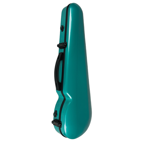 VIVO Teal Green Shaped Case for 3/4 Violin / 13" Viola with Backpack Straps, Hygrometer, and Accessories Compartment