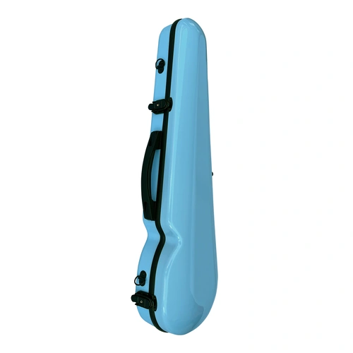 VIVO Shaped Case Baby Blue for 4/4 Violin / 14" Viola with Backpack Straps and Built-in Hygrometer