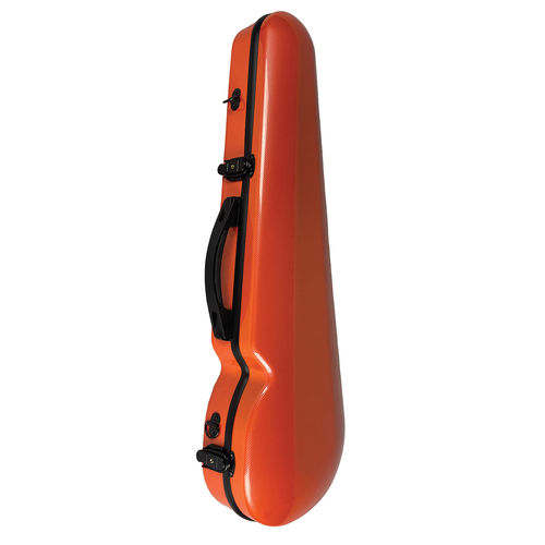VIVO Orange Shaped Case for 3/4 Violin / 13" Viola with Backpack Straps and Hygrometer