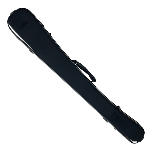 Vivo Bass Bow Case for German/French Bows - Holds 2 Bows - Polycarbonate - Includes Rosin Bag - Black