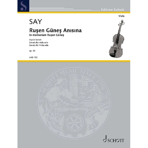 SAY - Rusen Gunes Anisina Op. 92 for Viola Solo
