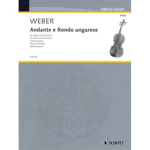 Andante And Rondo Ungarese Op 35 Viola Piano (Softcover Book)