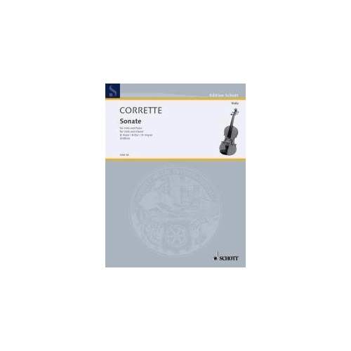 Corrette Sonata in B Flat Major for Viola and Piano - Schott Music, 17 Pages