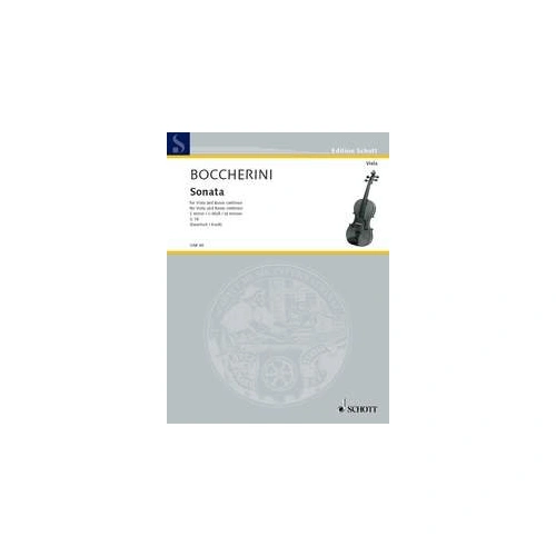Boccherini Sonata in C Minor for Viola and Piano, G 18, 16 Pages, Published by Schott Music