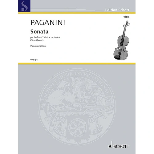 Paganini Sonata for Viola and Piano by Schott Music, 40 Pages