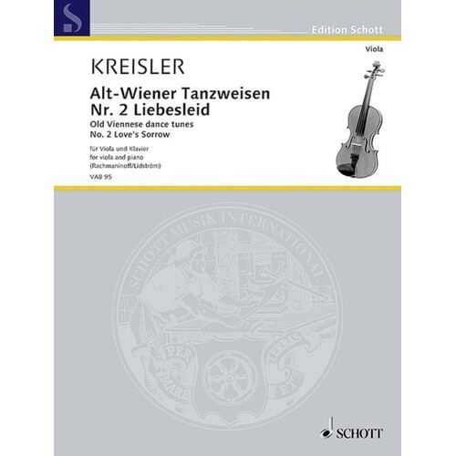 Kreisler - Liebesleid Viola/Piano (Softcover Book)