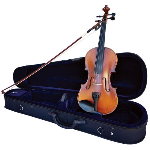 Vivo Encore 15" Viola Outfit with Solid Spruce Top and Maple Back, Ebony Fingerboard, and Shockproof Case
