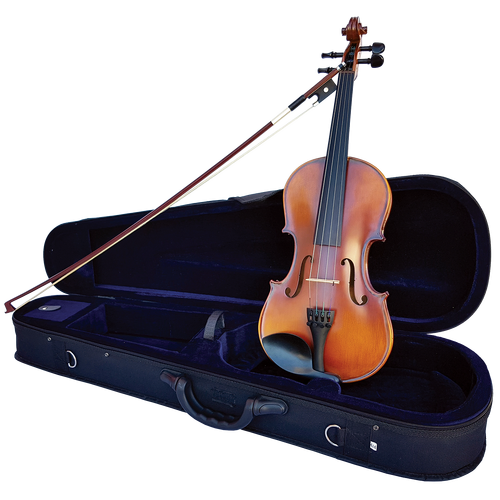 Vivo Encore 15" Viola Outfit with Setup - Solid Spruce Top, Solid Maple Back, Ebony Fingerboard, Octagonal Bow, Shockproof Case