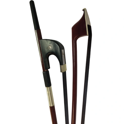 Vivo Student Double Bass German Bow 1/4 Octagonal Wood Stick Ebony Frog Silver Plated Winding Genuine Horsehair [VBBO-GS14]